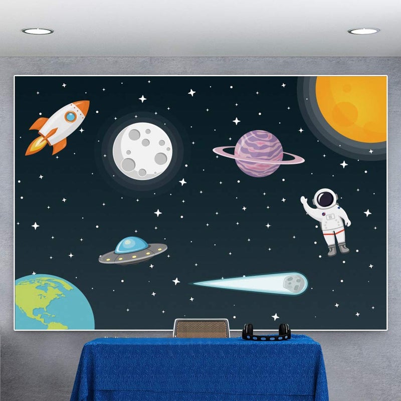 Renaiss 5x3ft Outer Space Backdrop Universe Galaxy Starry Sky Astronaut Rocket Planet Party Photography Background for Kids Boy Baby Shower Birthday Party Decor Photo Studio Props - Image 5